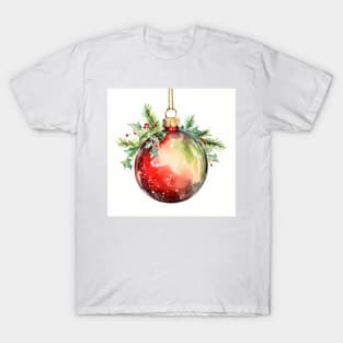 Christmas Bauble in Warm watercolor tones T-Shirt